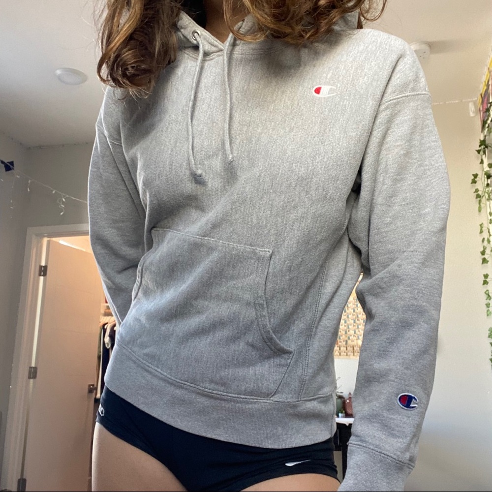 COPY - grey champion reverse weave hoodie !!